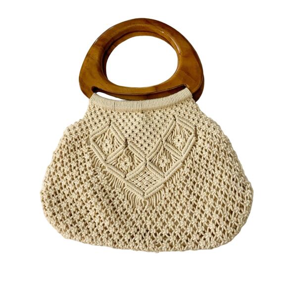 Vintage 1970s Mister Ernest Macrame Handbag - Picture 1 of 9